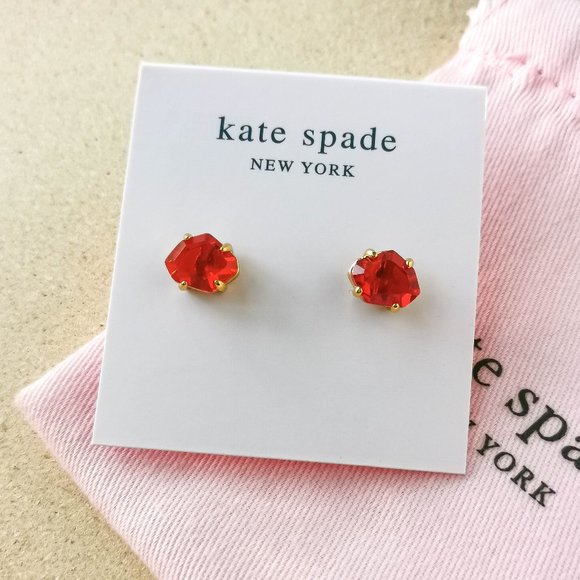 NEW Kate Spade Gold Pink Sand Treasure Trove Stud Earrings